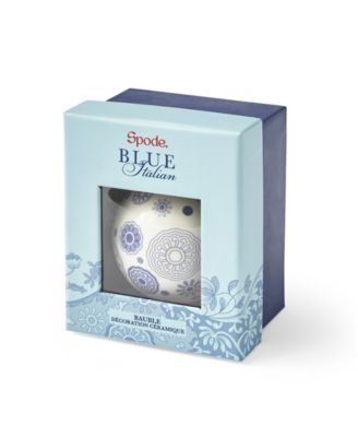 Blue Italian Bauble Ornaments, Set of 3