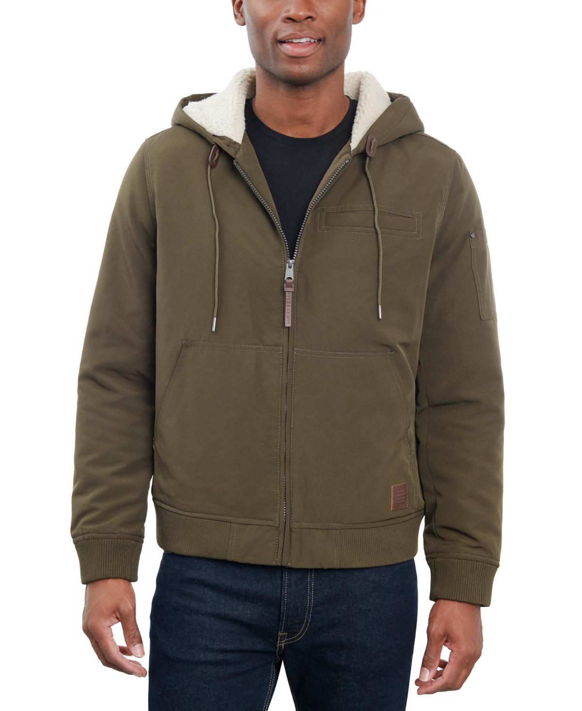 Lucky Brand Men's Fleece-Lined Zip-Front Hooded Jacket