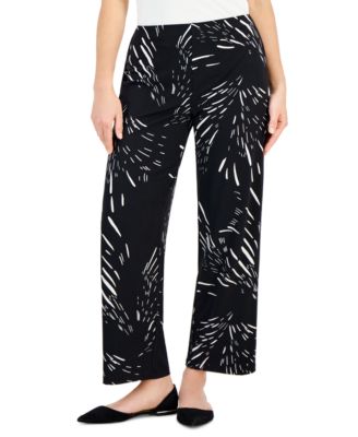 JM Collection - Petite Flash Firework Wide-Leg Pants