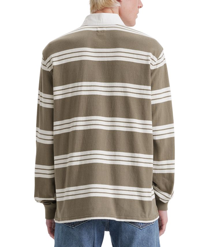 Levi's Men's ClassicFit Striped Long Sleeve Rugby Shirt Macy's