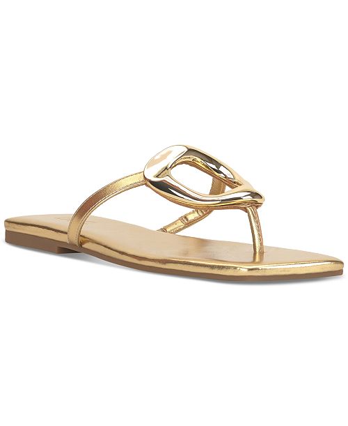 alfani I.N.C. International Concepts Yadira Open-Toe Flat Sandals Exclusively at Macy's Women's Fashion Shoes & Accessories