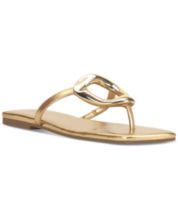Macy's gold shop strappy sandals