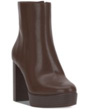 Platform booties brown cheap