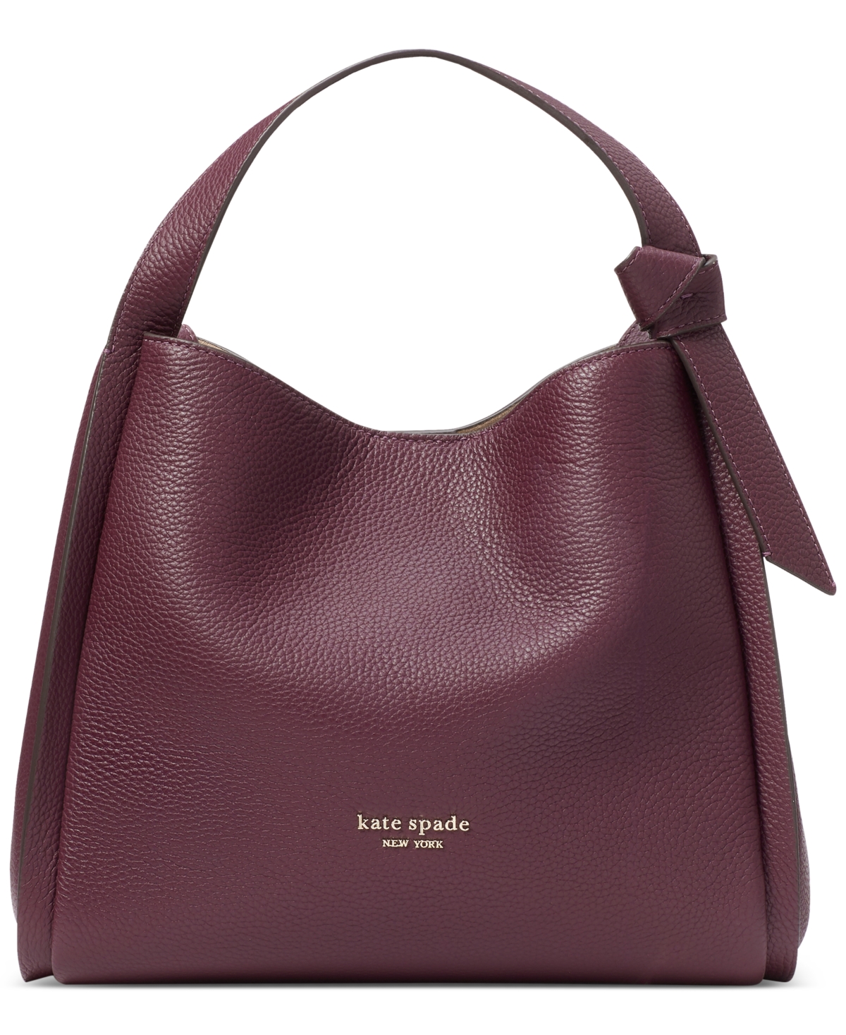 Kate Spade Knott Pebbled Leather Crossbody Tote In Warm Taupe