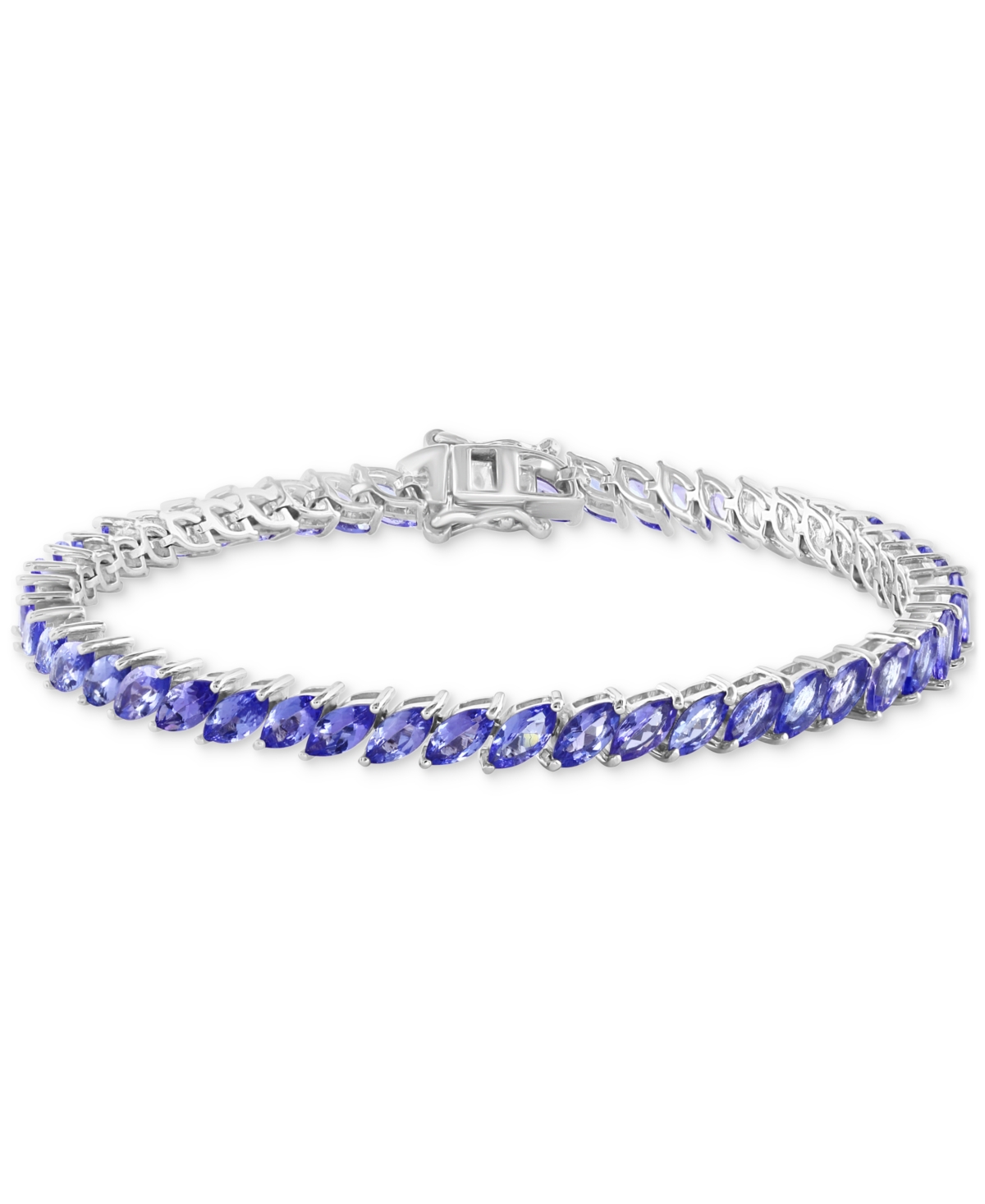 Effy Collection Effy Tanzanite Marquise Tennis Bracelet (12-1/3 Ct. T.w.) In Sterling Silver