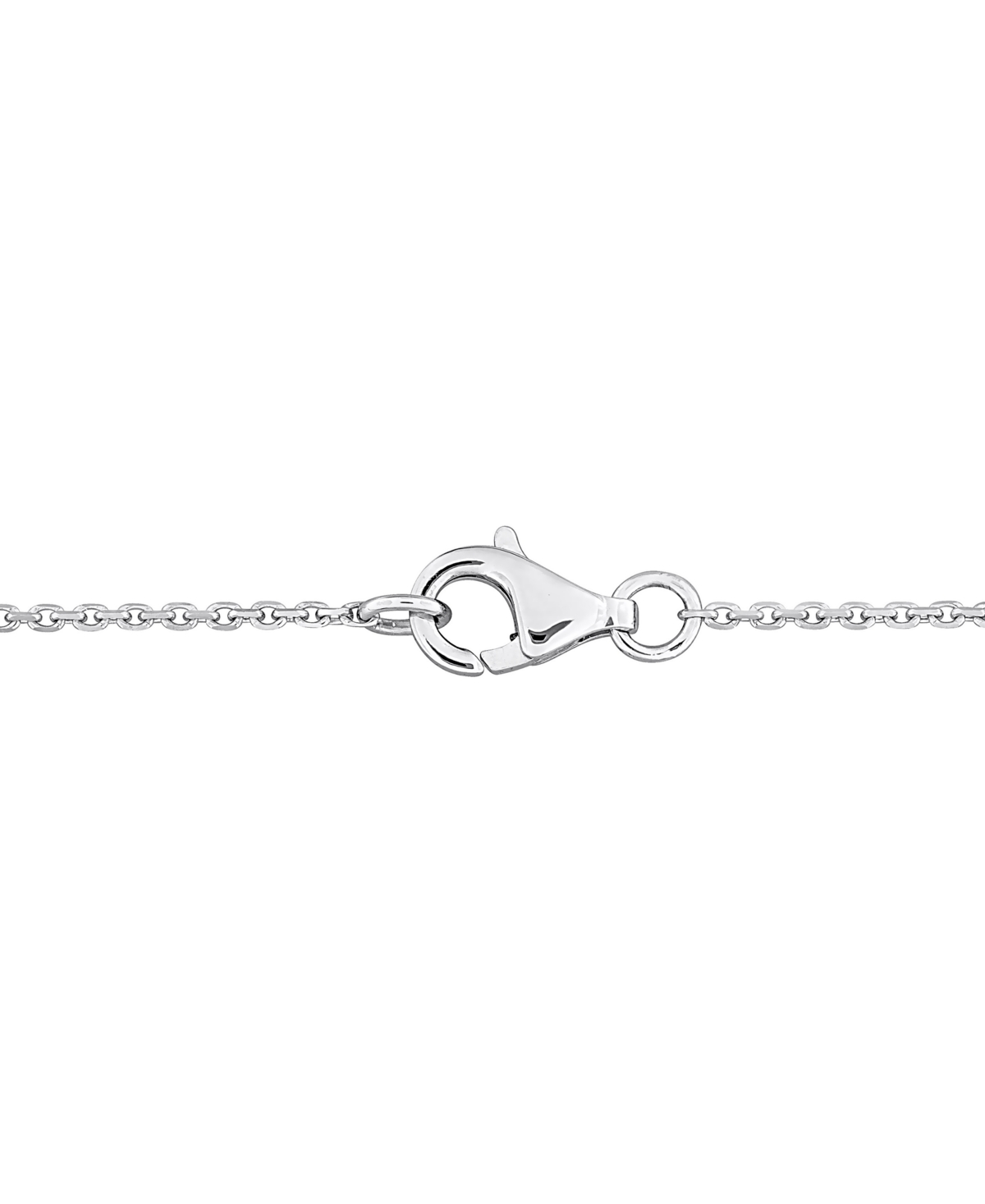 Black Diamond Oval Bezel Pendant Necklace (2 ct. t.w.) in 14k- White Gold