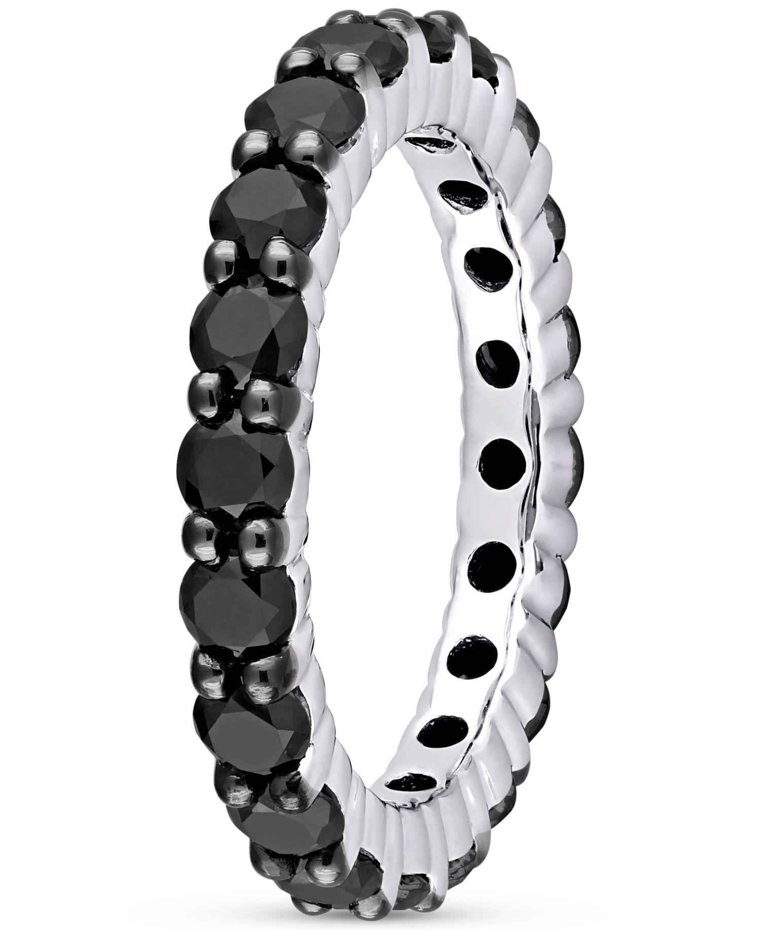 Black Diamond Eternity Band (2 ct. t.w.) in 14k White Gold