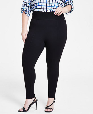 Calvin Klein Plus Size Pull-On Skinny Compression Pants - Macy\'s