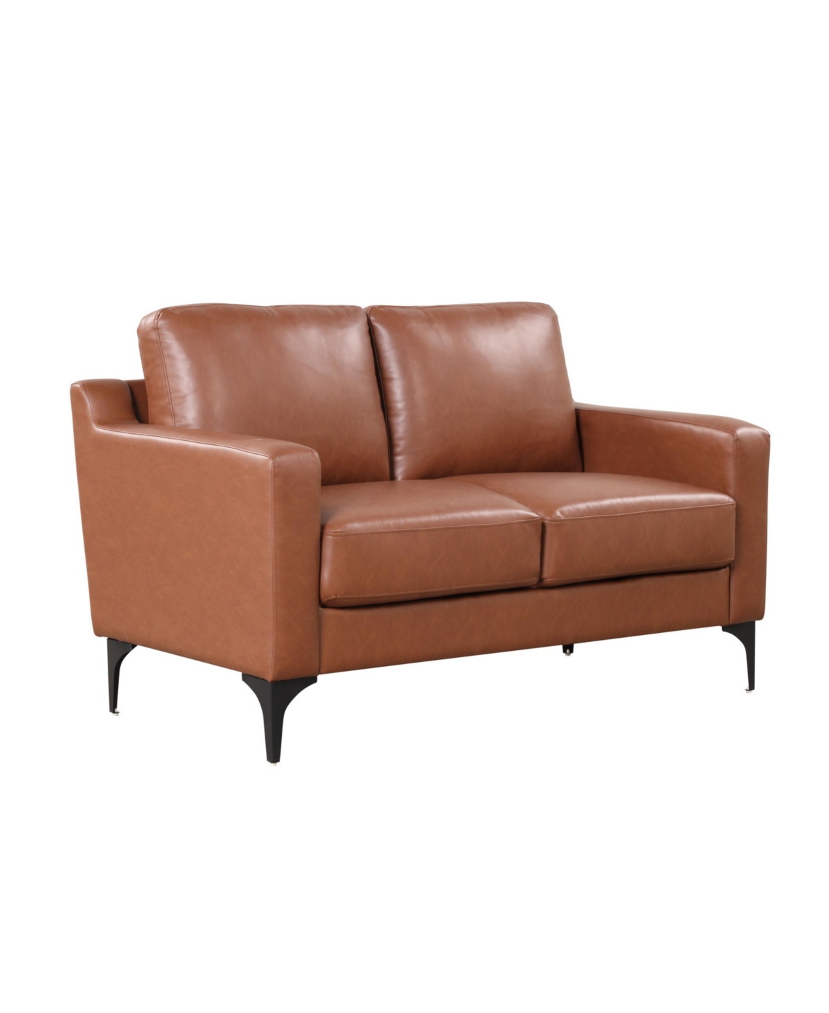 Serta 56" Faux Leather Francis Loveseat In Brown