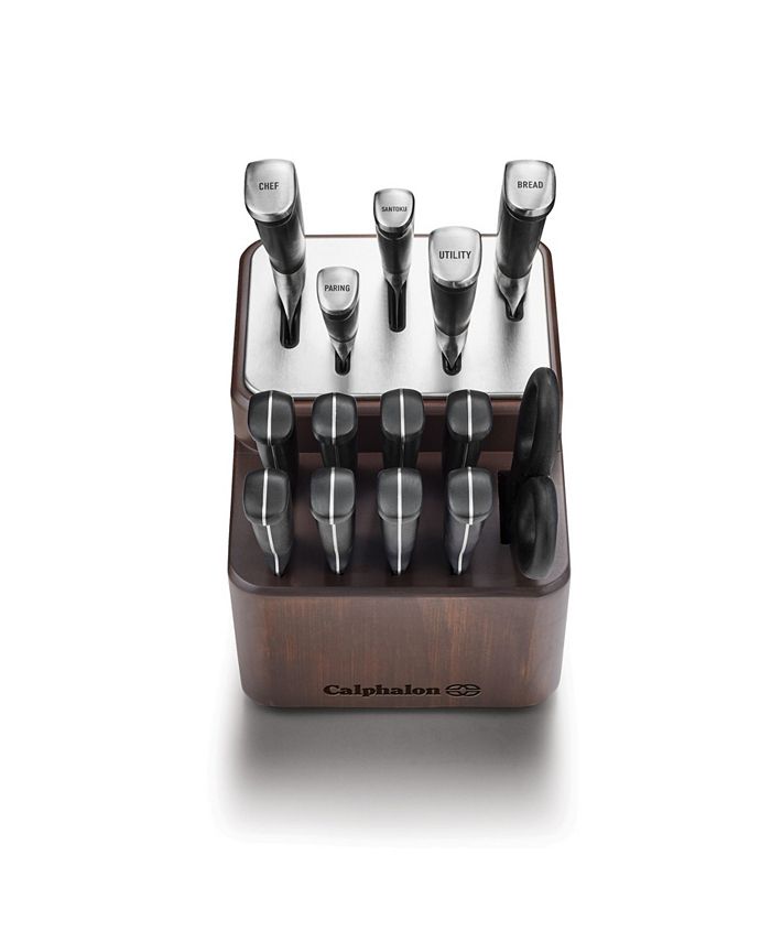 Calphalon Premier Stainless Steel 15Piece SharpIN Knife Set with Sharpening Block Macy's