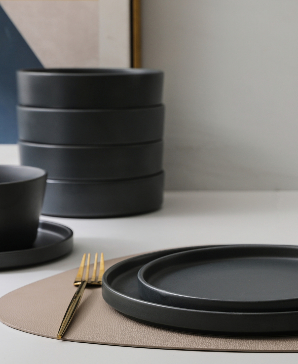 Stone Lain Celina 16pc Stoneware Dinnerware Set In Gray