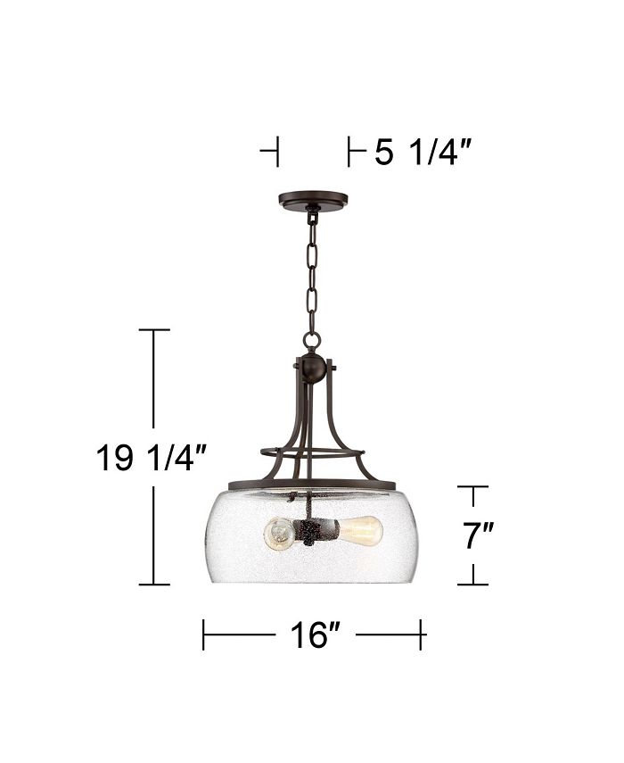 Franklin Iron Works Charleston Painted Bronze Iron Pendant Chandelier