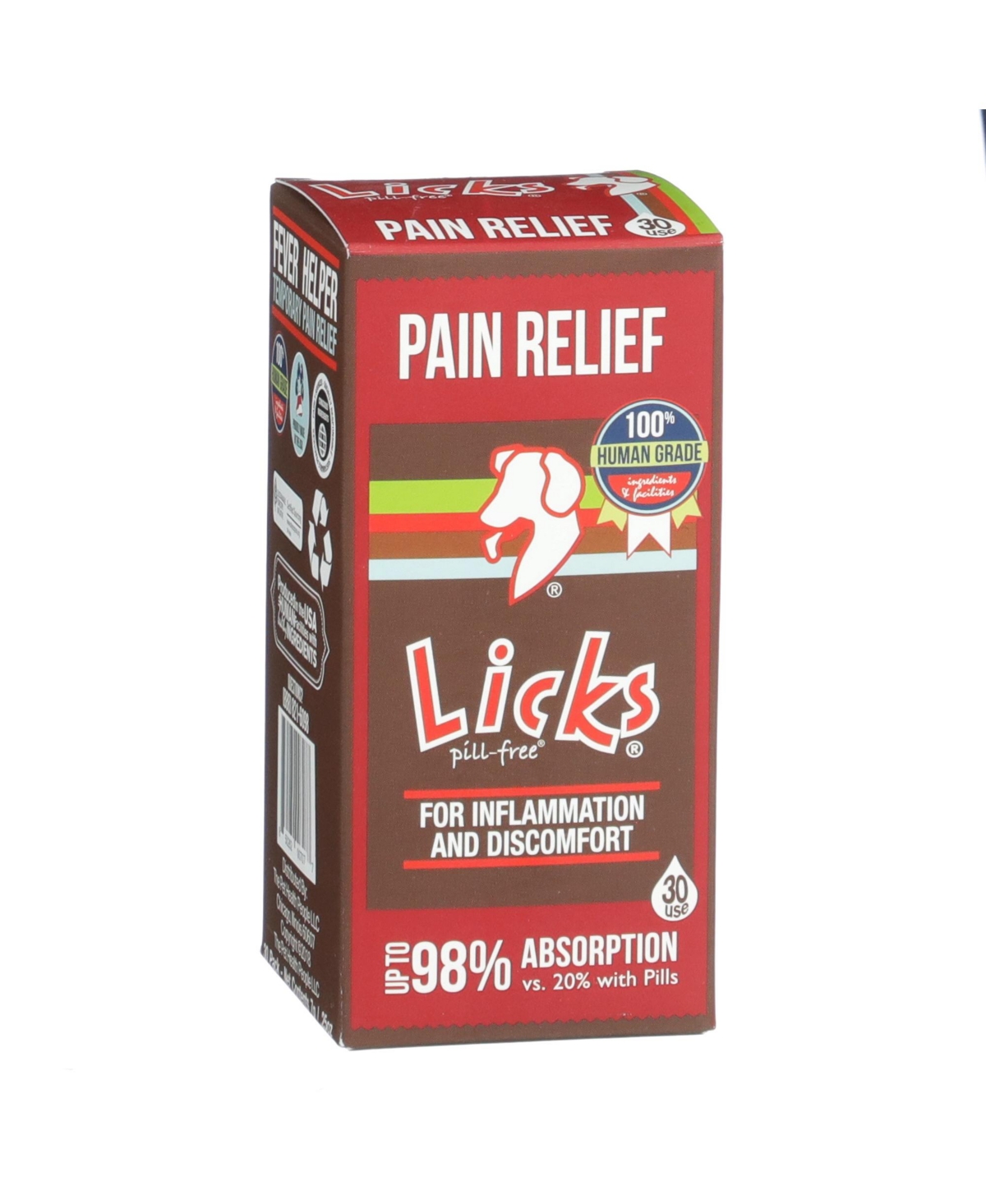 Licks Pill-Free Dog Pain Relief - Inflammation Supplement - Pain Relief Supplement for Dogs - Dog Health Supplies - Gel Packets - 30 U