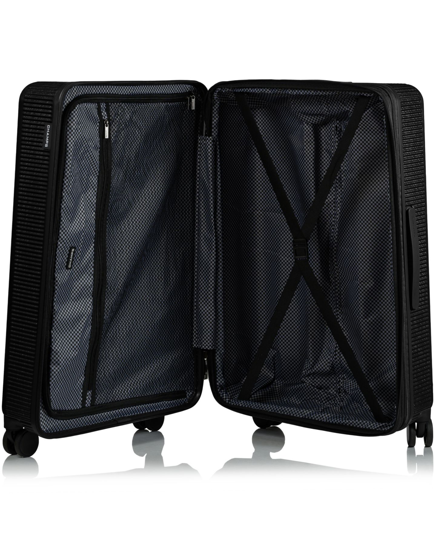Чемоданы CHAMPS 3-Piece Iconic II Hardside Luggage Set, цвет: Чёрный — фото 3