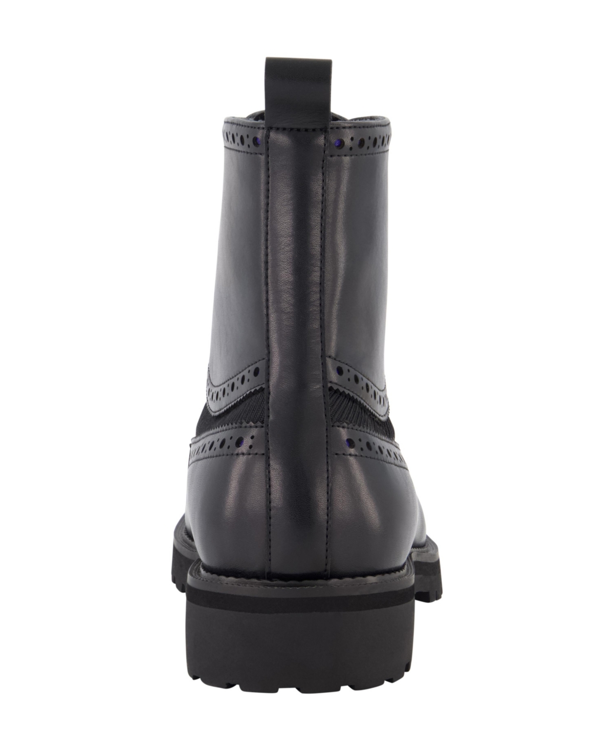Dkny Men's Lace Up Rubber Sole Wingtip Dress Boots
