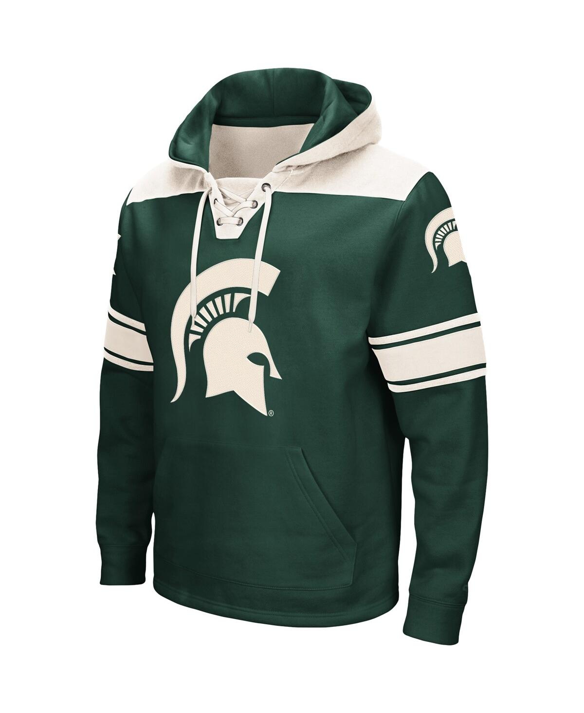 Men's ColosseumMichigan State Spartans 2.0 Lace-Up Pullover Hoodie - Green