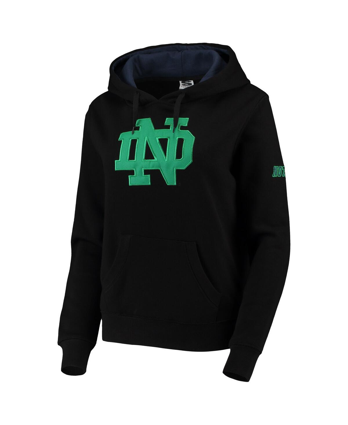 Shop Stadium Athletic Women's Black Notre Dame Fighting Irish Big Logo Pullover Sweatshirt