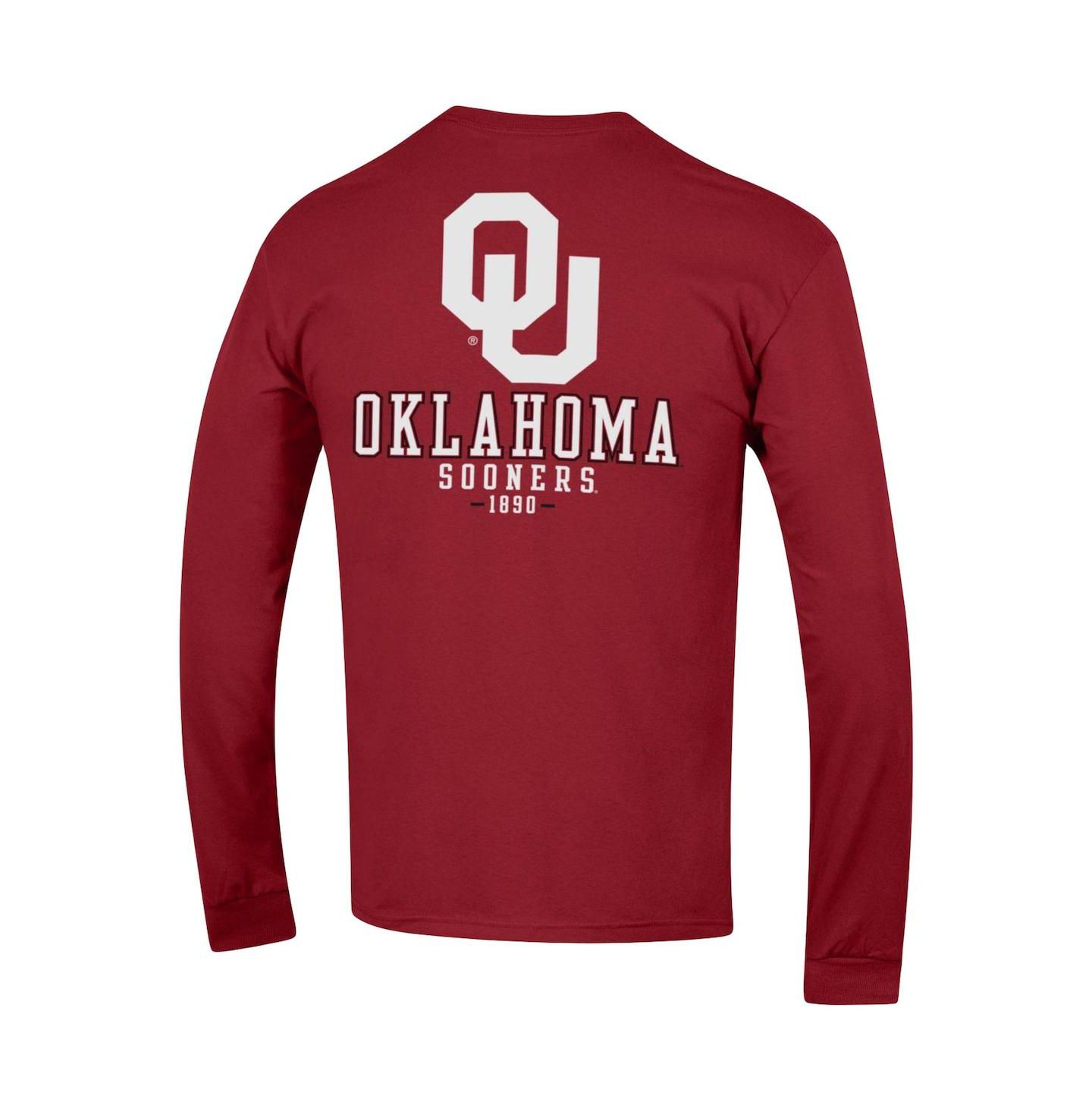 Мужская футболка Champion Crimson Oklahoma Sooners Team Stack Long Sleeve — фото 3