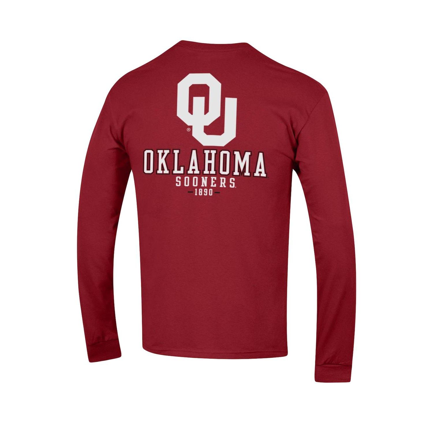 Men's Crimson Oklahoma Sooners Team Stack Long Sleeve T-shirt
