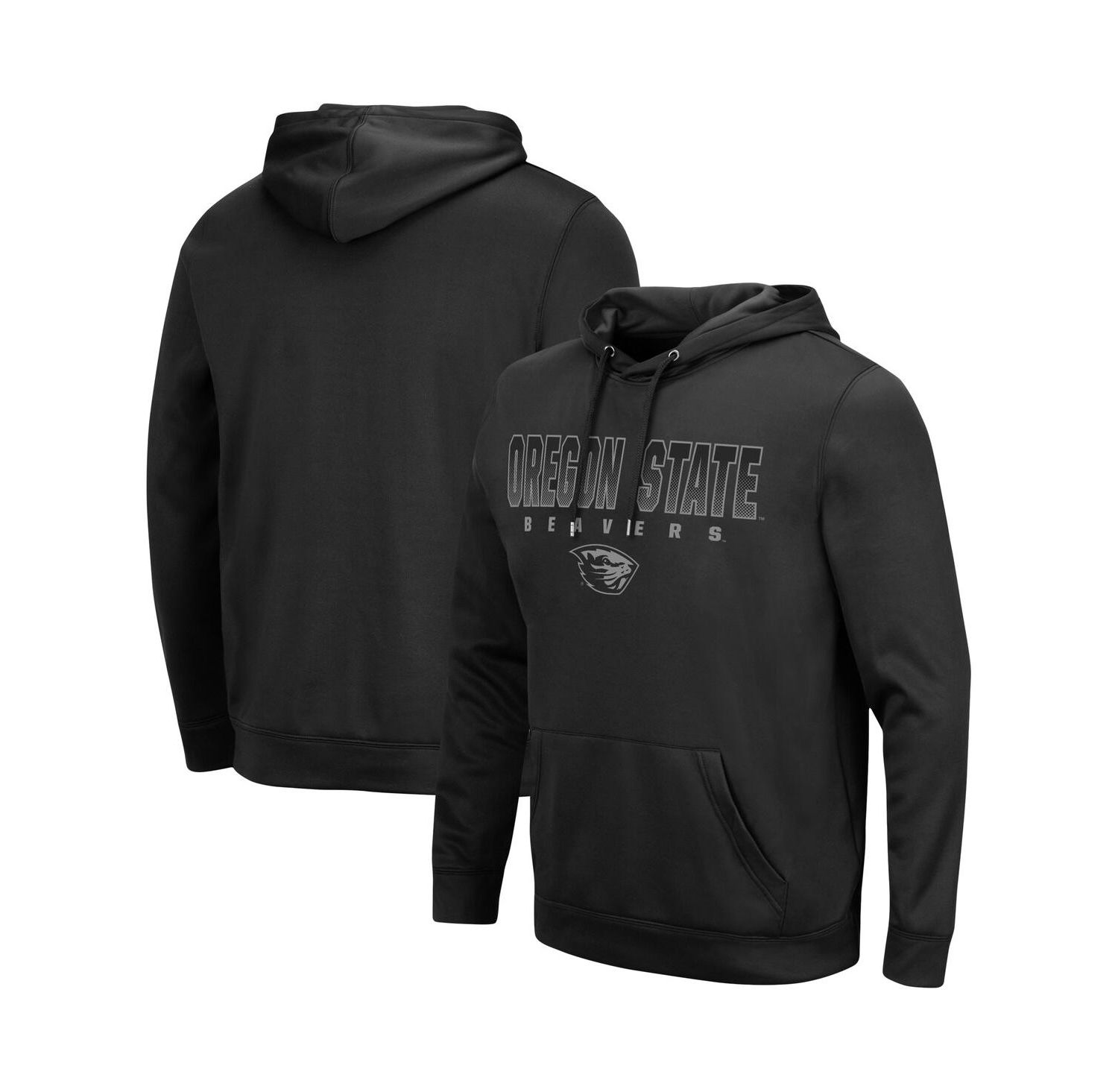 Men's Black Oregon State Beavers Blackout 3.0 Pullover Hoodie