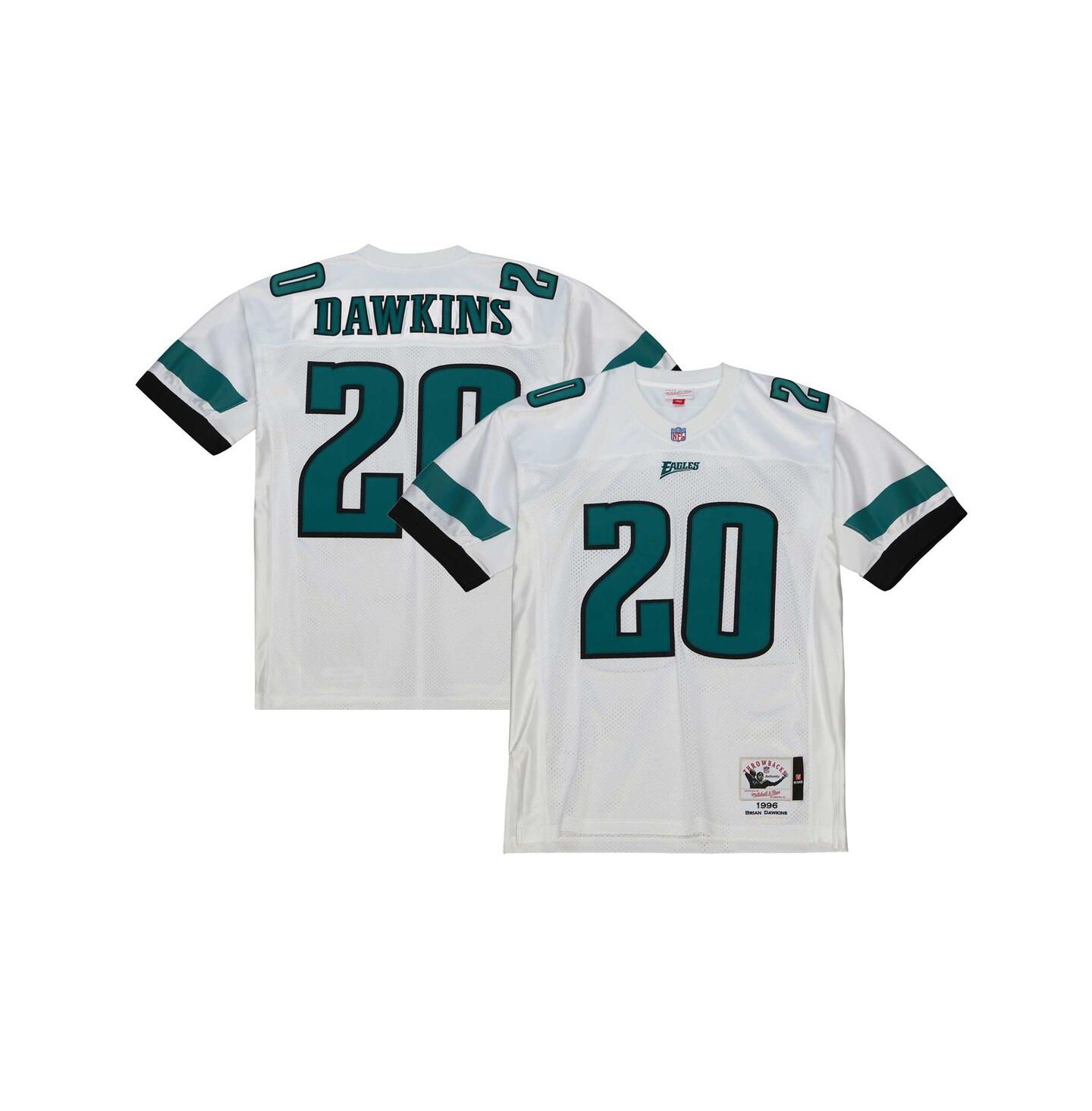 Мужской топ Mitchell & Ness Brian Dawkins White Philadelphia Eagles 1996 Authentic Jersey — фото 1
