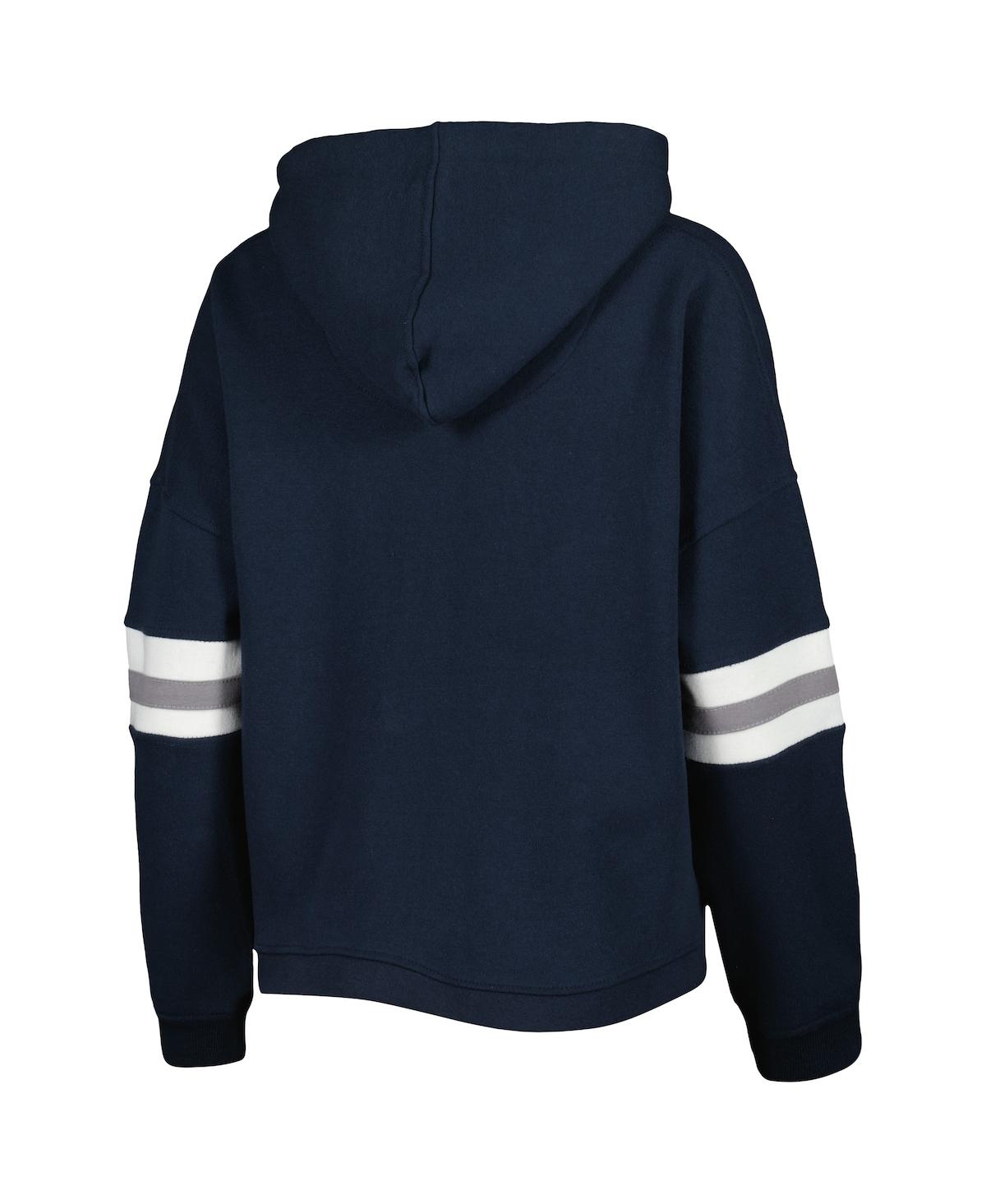 Shop Pressbox Women's  Navy Distressed Penn State Nittany Lions Super Pennant Pullover Hoodie
