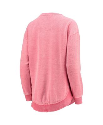 Women's Red Distressed Georgia Bulldogs Ponchoville Pullover Sweatshirt