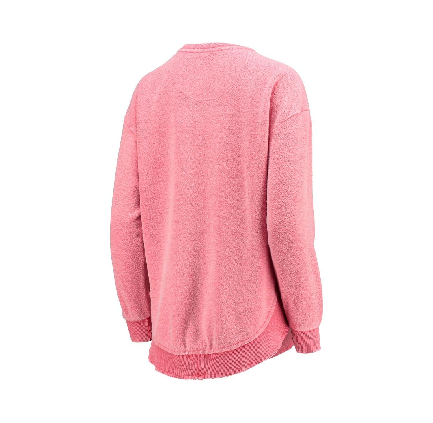 Women's Red Distressed Georgia Bulldogs Ponchoville Pullover Sweatshirt