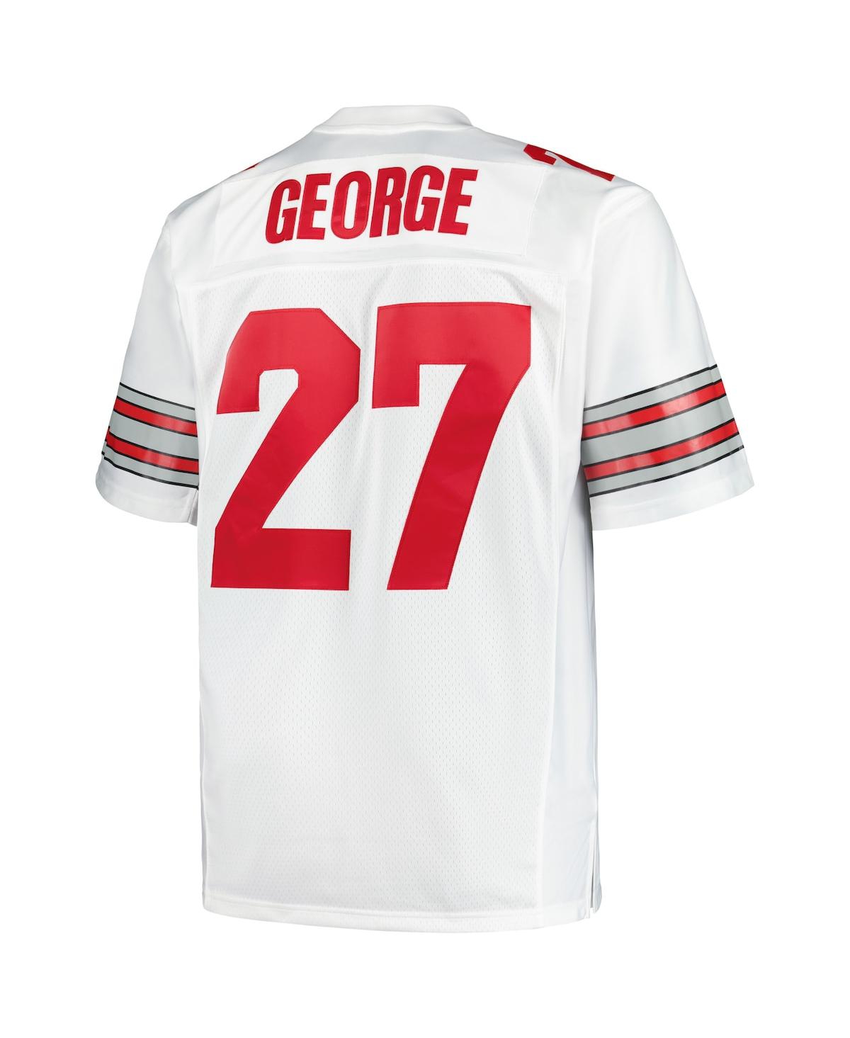 Men's Mitchell & Ness Eddie GeorgeOhio State Buckeyes Big and Tall Legacy Jersey - White