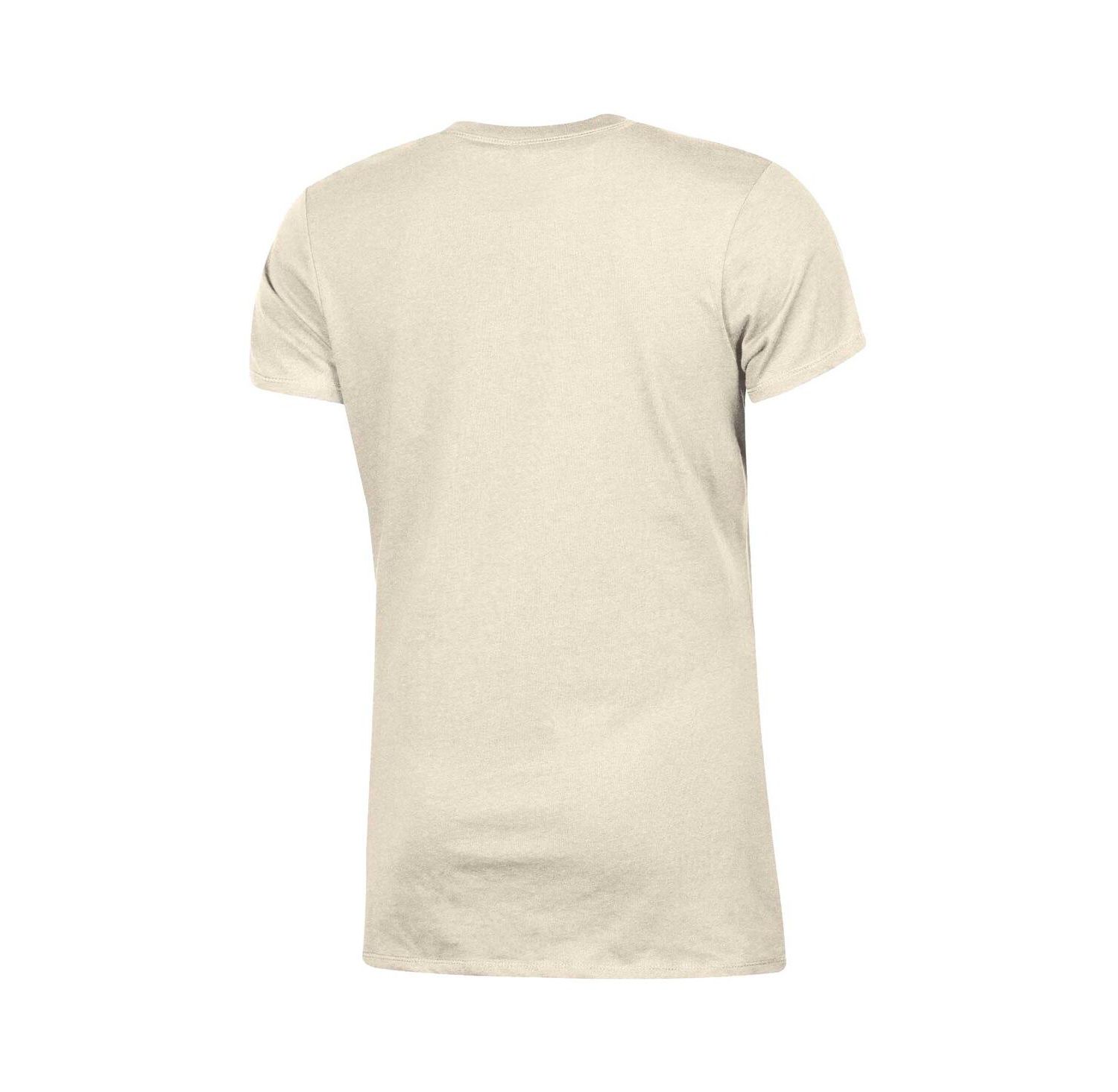 Women's Cream Distressed Wake Forest Demon Deacons Classic T-shirt