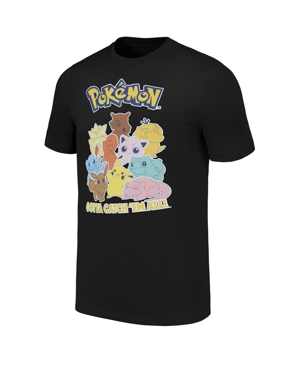 Shop Mad Engine Men's And Women's  Black Pokemon Catch 'em All T-shirt