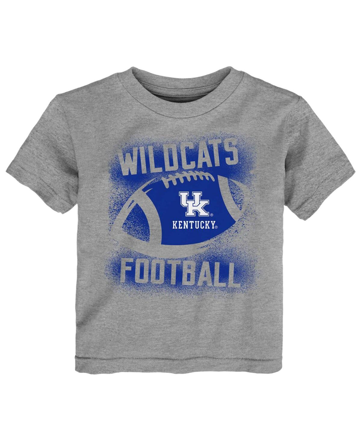 Outerstuff Babies' Toddler Boys And Girls Heather Gray Kentucky Wildcats Stencil T-shirt