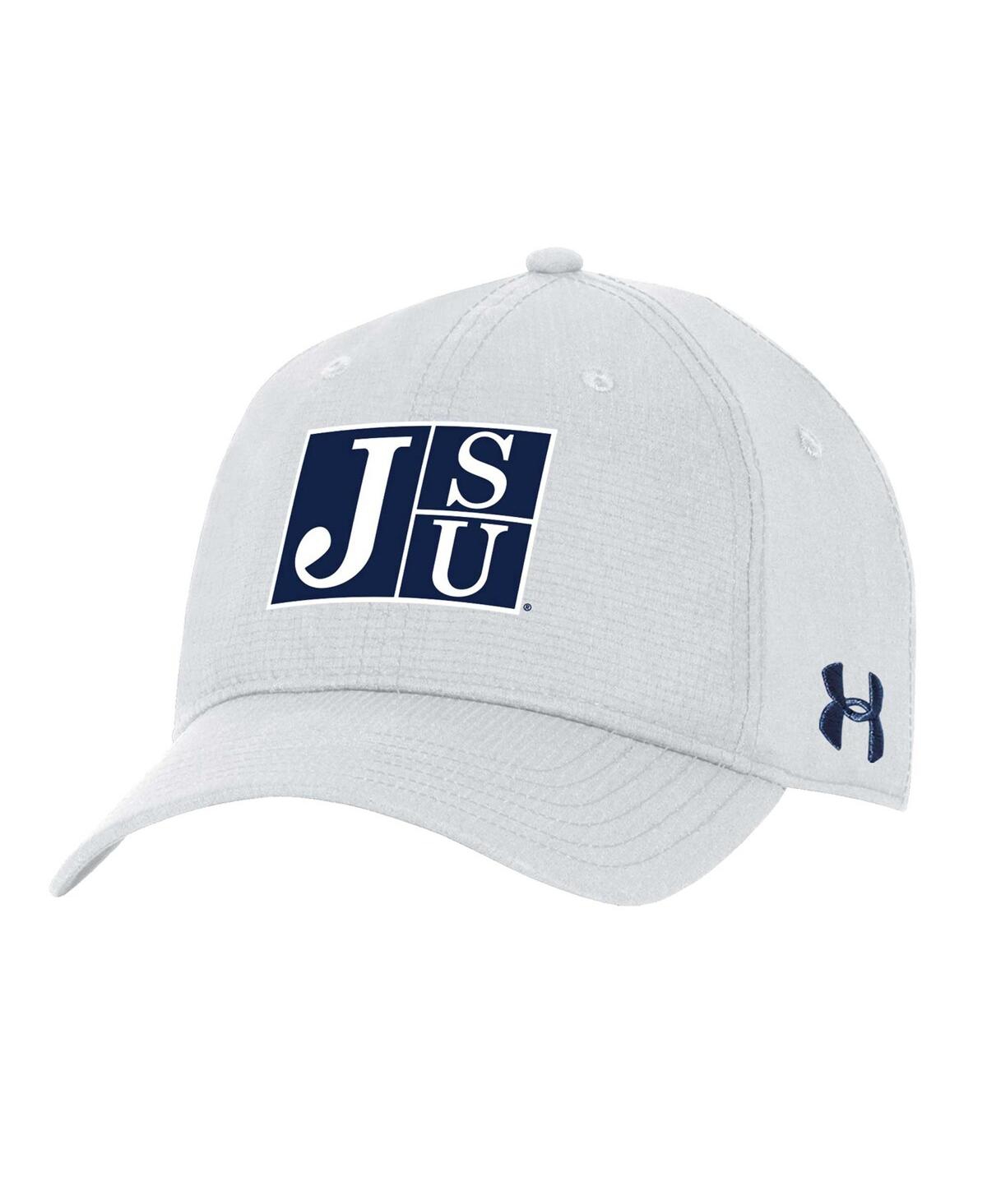 UNDER ARMOUR MEN'S UNDER ARMOUR WHITE JACKSON STATE TIGERS COOLSWITCH AIRVENT ADJUSTABLE HAT