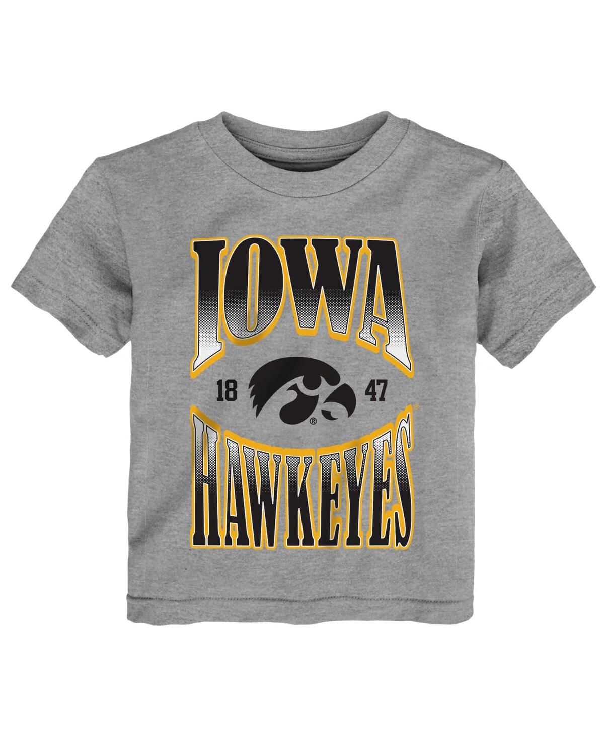 Outerstuff Babies' Toddler Boys And Girls Heather Gray Iowa Hawkeyes Top Class T-shirt