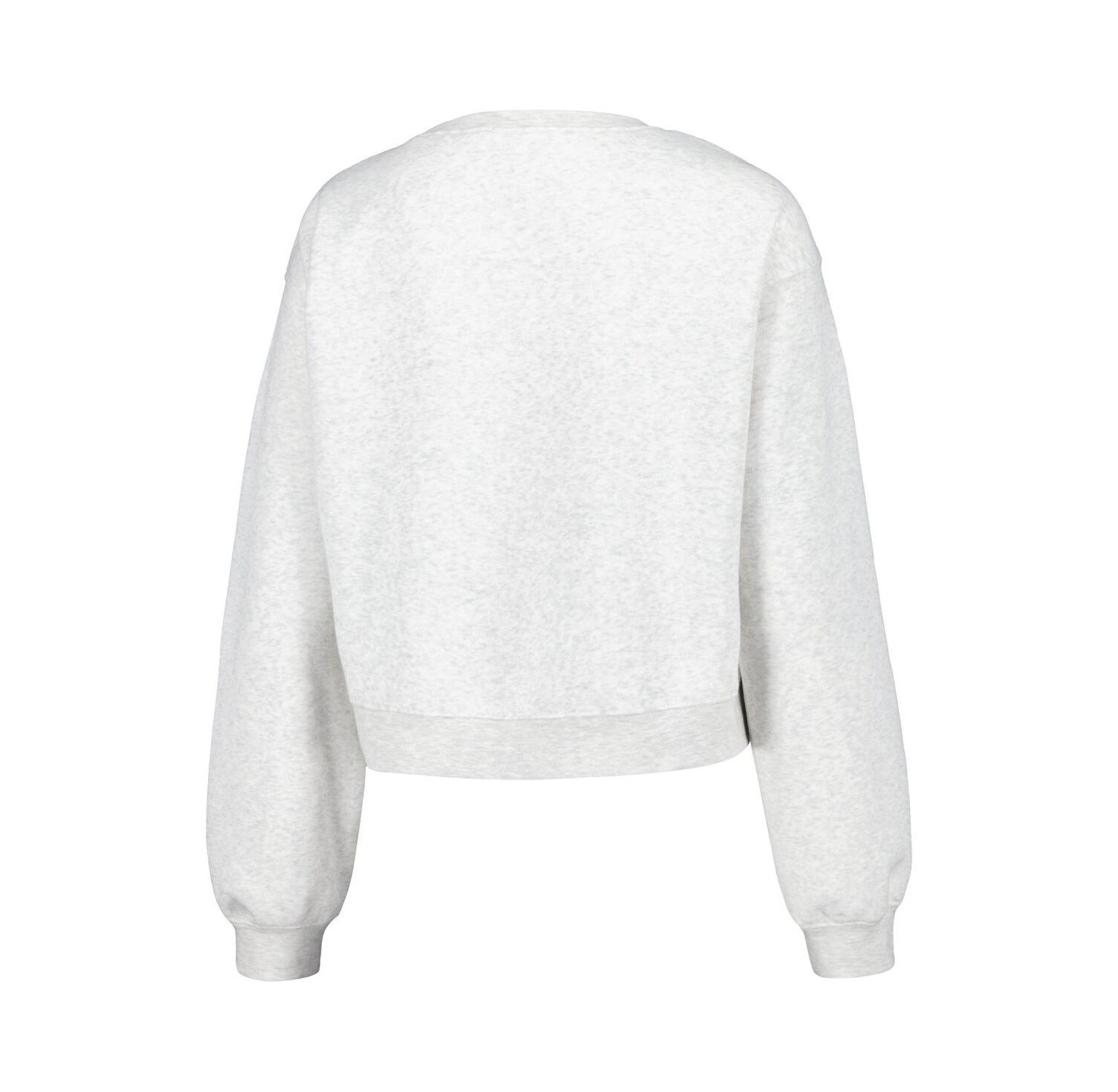 Women's Oatmeal Tennessee Volunteers Core Chenille Cropped Pullover Sweatshirt
