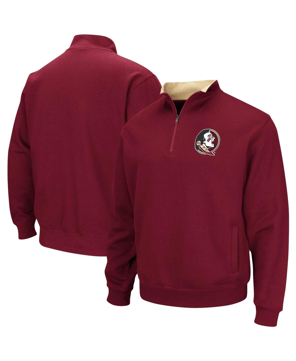 Colosseum Men's  Garnet Florida State Seminoles Tortugas Logo Quarter-zip Pullover Jacket