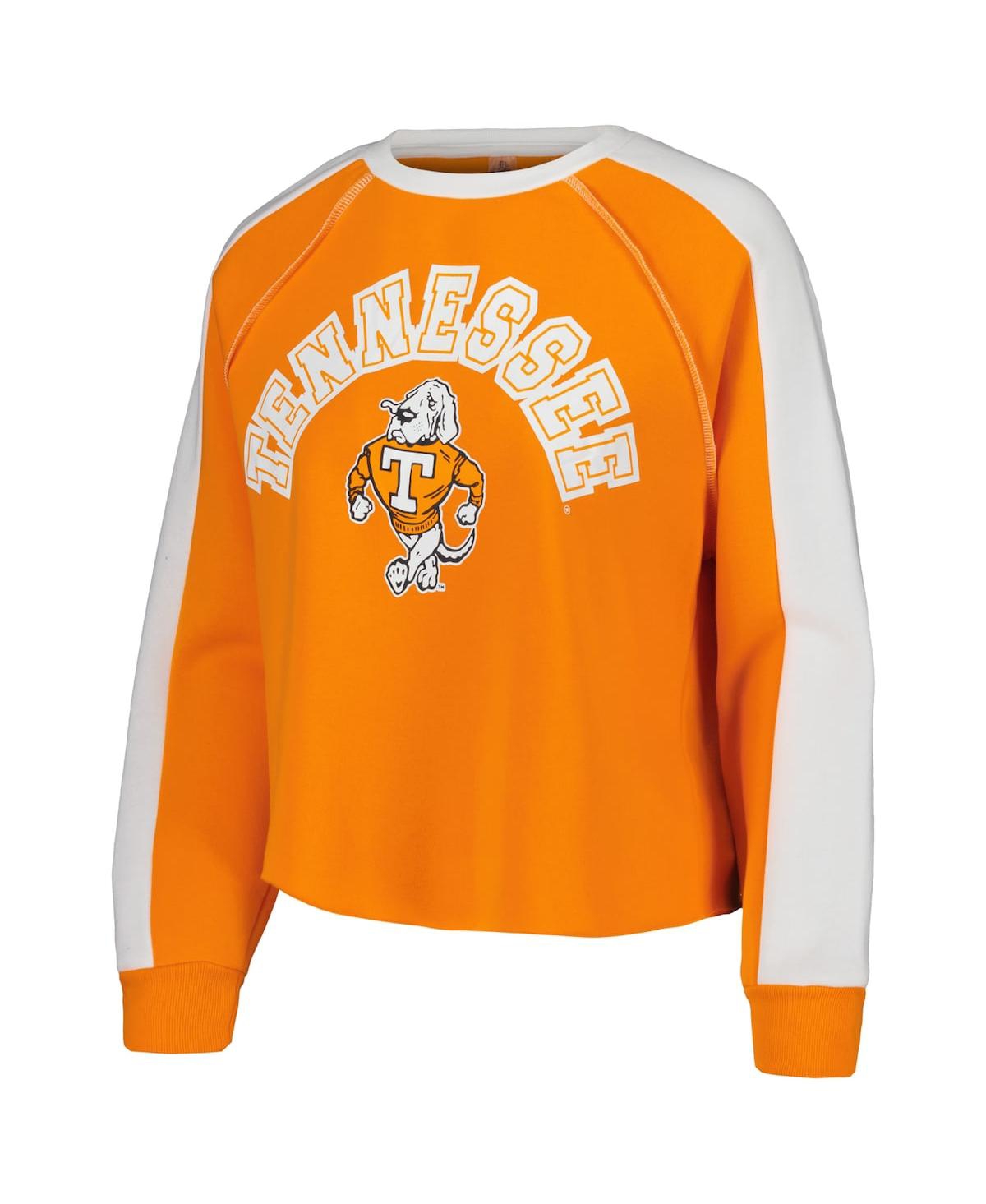 Shop Gameday Couture Women's  Tennessee Orange Tennessee Volunteers Blindside Raglan Cropped Pullover Swea