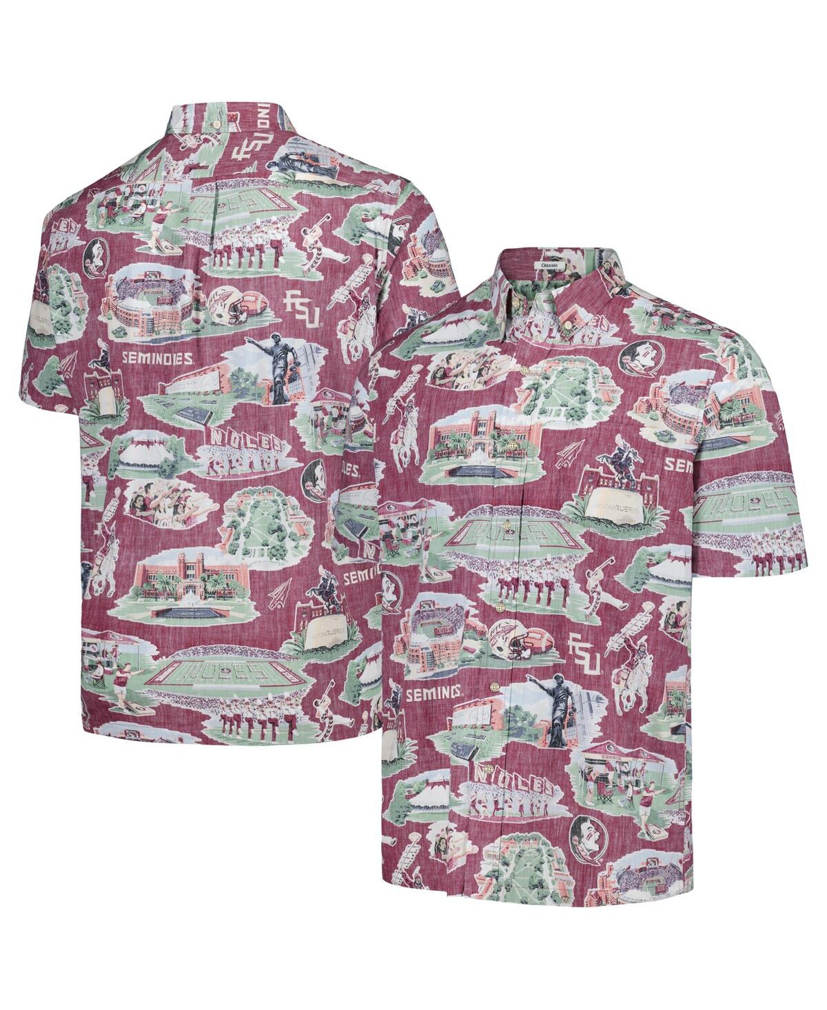 Reyn Spooner Men's  Garnet Florida State Seminoles Scenic Button-down Shirt