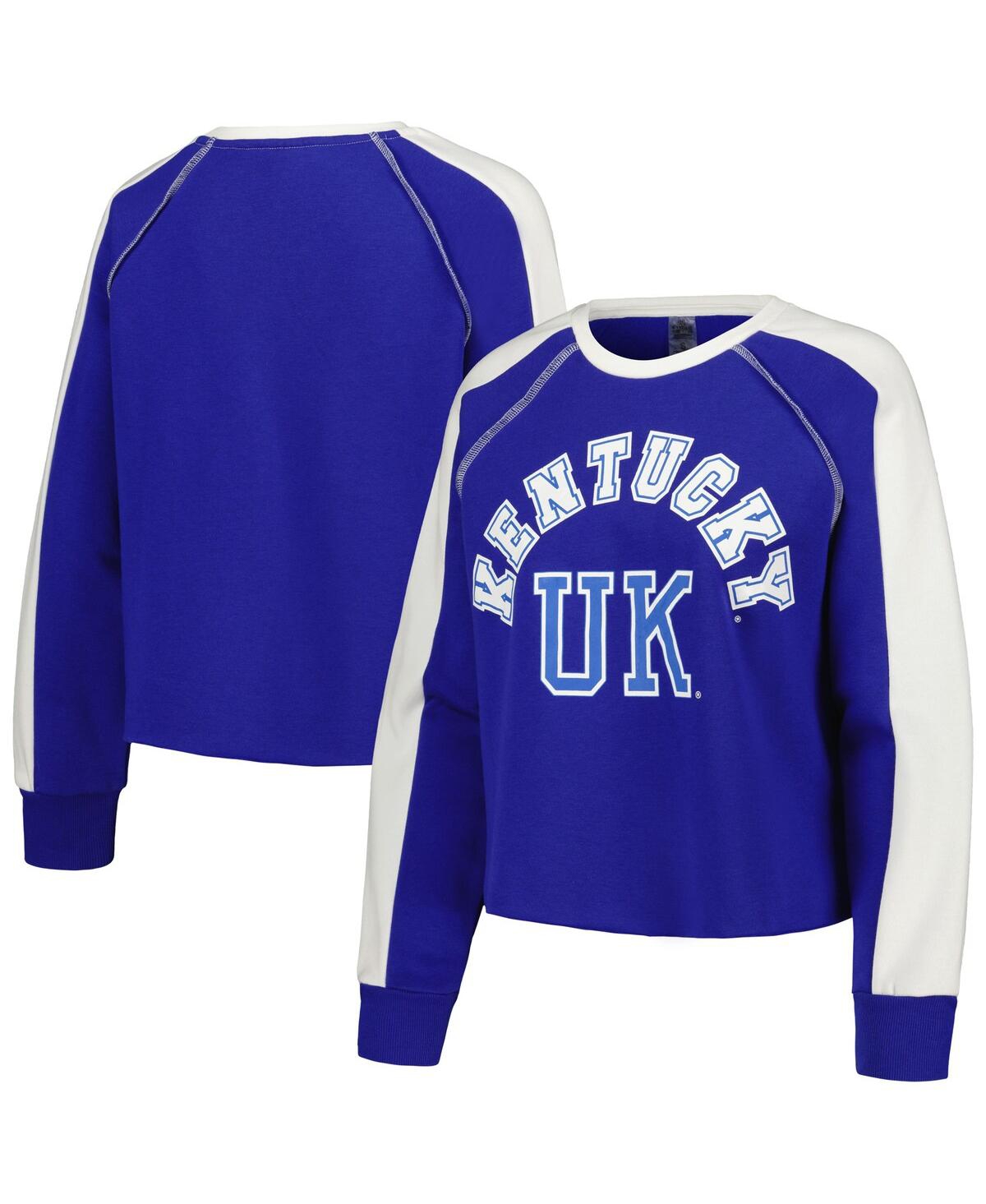Women's Gameday Couture Royal Kentucky Wildcats Blindside RaglanÂ Cropped Pullover Sweatshirt - Royal