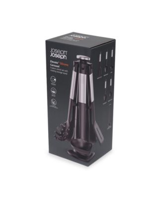 Elevate Silicone Carousel 5-Piece Utensil Set with Rotating Storage Stand