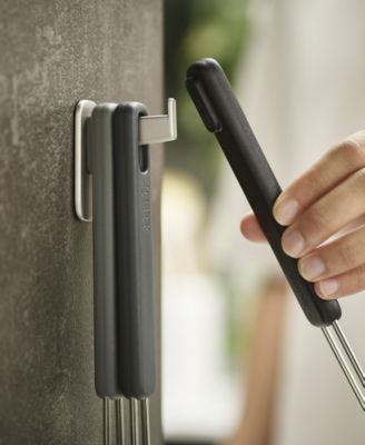 Nest Fusion Compact 3-Piece Wok Silicone Turner, Silicone Spoon and Wire Skimmer Set