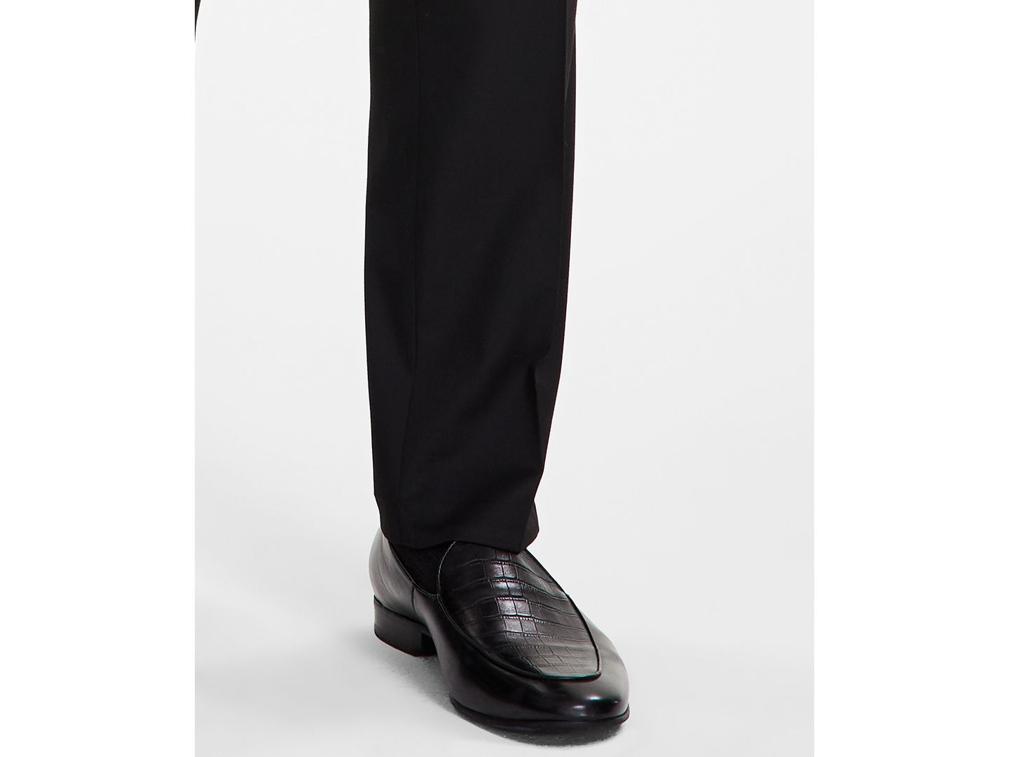 Мужские брюки Tayion Collection Classic-Fit Solid Suit, цвет: Чёрный однотонный — фото 7
