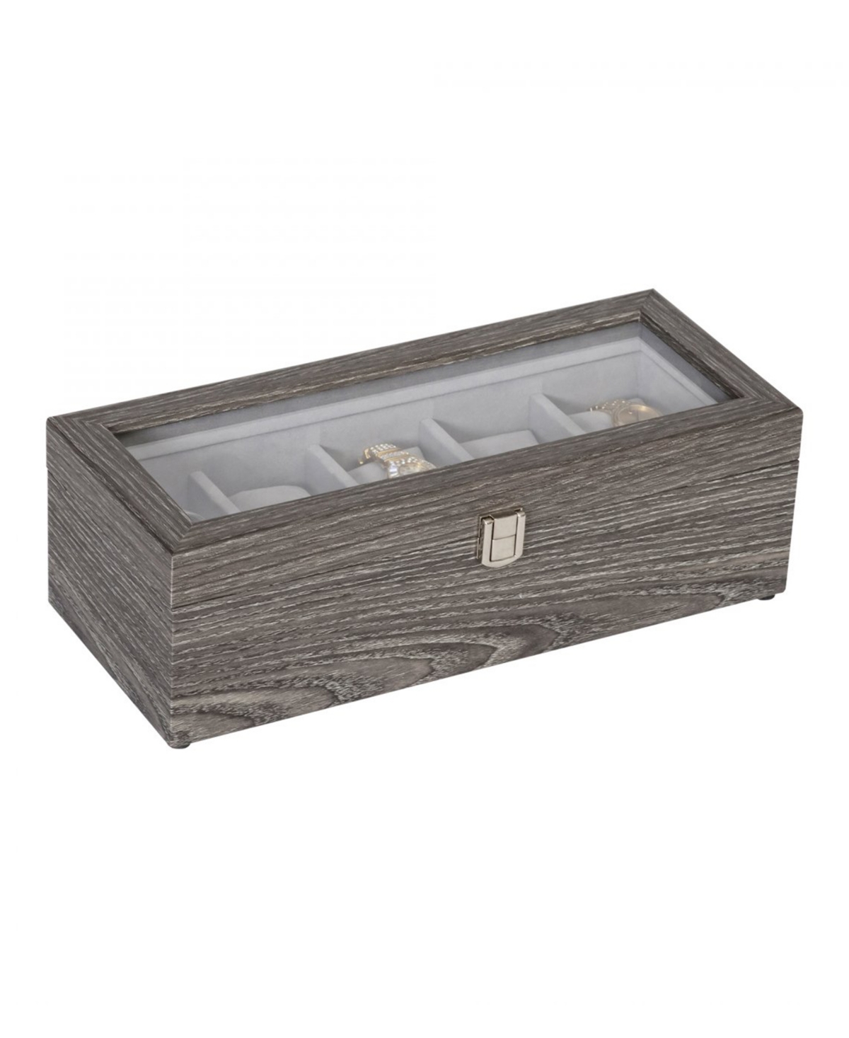 Mele & Co Nolan Watch Storage Woodgrain Veneer In Gray