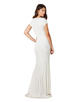 Women's Flavia Fitted Beaded Wedding Gown