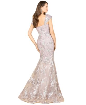 Women's Cap Sleeve Mermaid Gown
