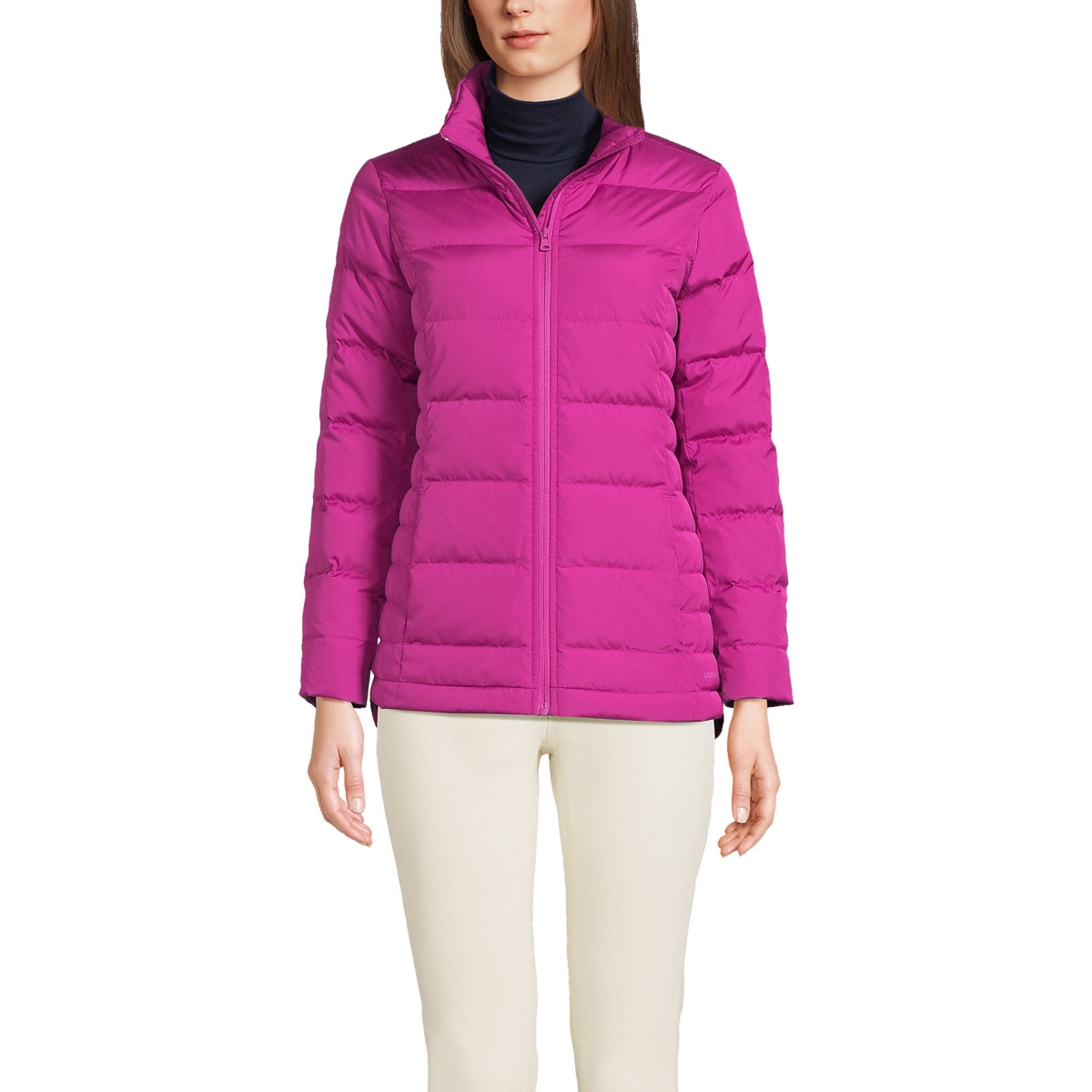 Women's Down Puffer Jacket - Magenta berry