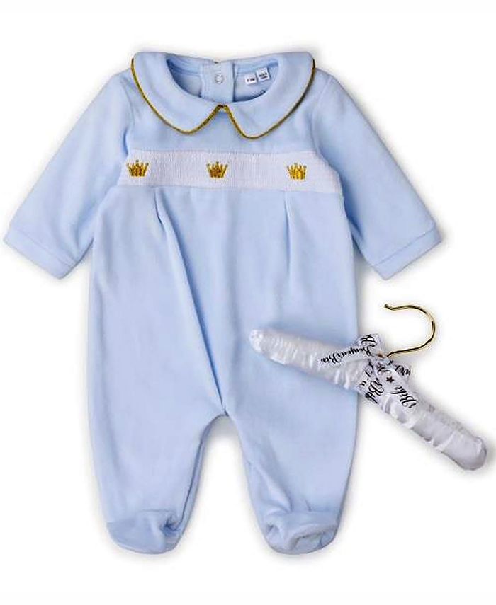 Bonjour Bebe Baby Boys Smocked Velour Footie Macy's
