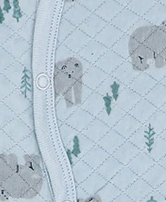 Baby Boys and Baby Girls Polar Bear Quilted Footie