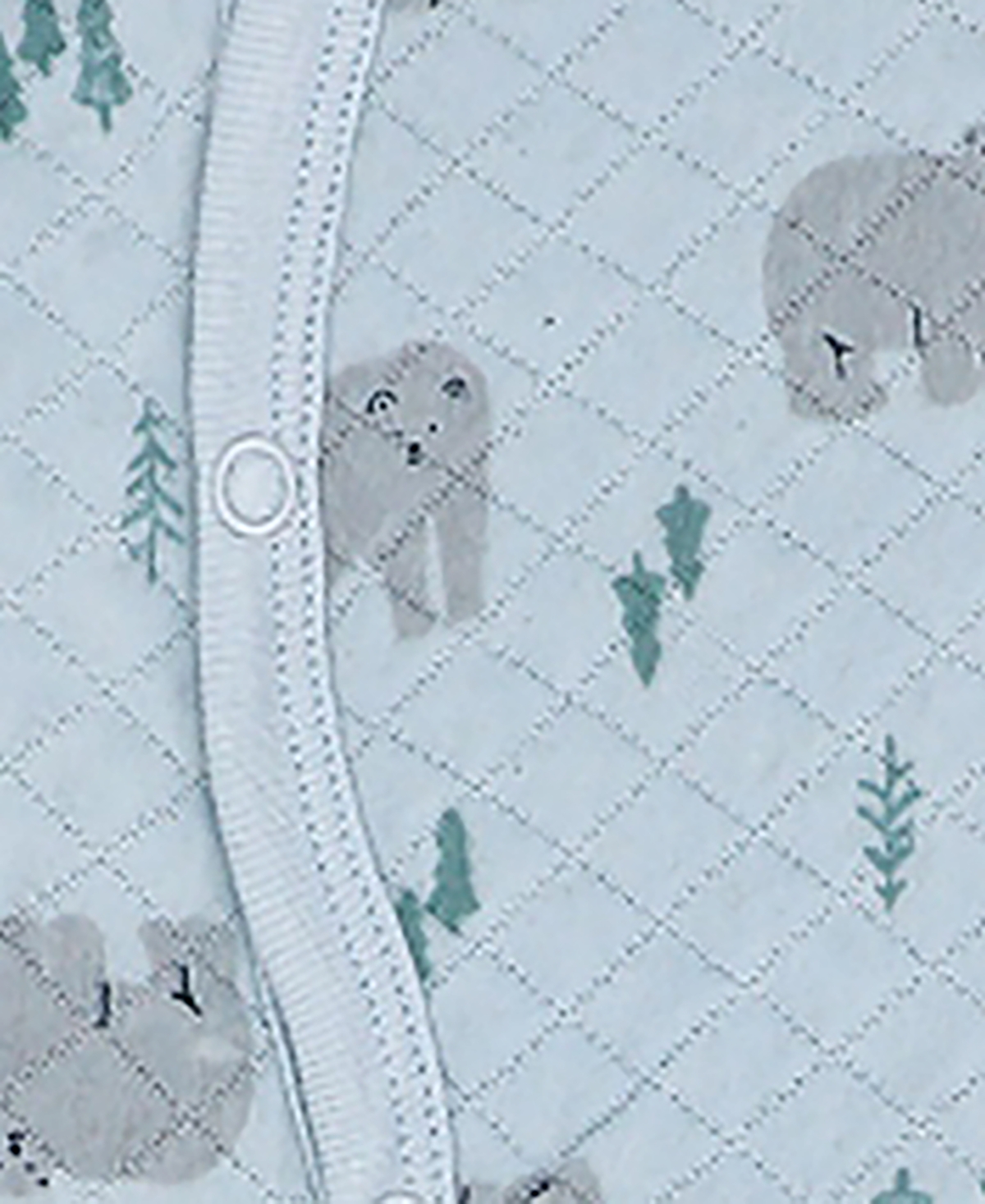 Shop Baby Mode Baby Boys And Baby Girls Polar Bear Quilted Footie In Blue