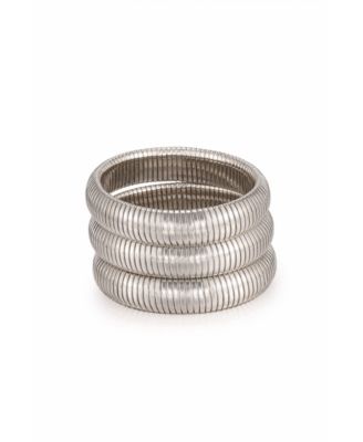 Golden Hour Flex Snake Chain Stretch Bracelet Set, 3 Pieces